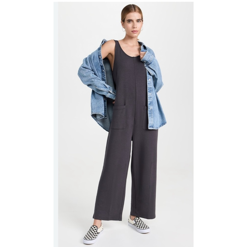 Women's Madewell MWL Charcoal Sleeveless Jumpsuit M